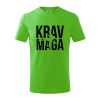 Nápis Krav Maga - Tričko detské bavlnené - 134 cm/8 rokov ( Apple Green )