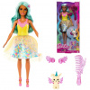 Barbie: Touch of Magic víla bábika v nádherných šatách s domácim zvieraťom a doplnkami - Mattel