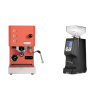 Profitec GO, red + Eureka Atom 60, black