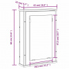 vidaXL Kúpeľ. skrinka so zrkadlom dymový dub 42x12x60 cm kompoz. drevo - Hnedá - 135924-82355