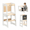 Učiaca veža s funkciou stolíka Mooby 35 Biela-Prírodná
