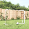 Futbalový nahrávač, bielo čierny 184x61x123 cm, oceľ a PE-ForU-93735