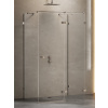 New Trendy Avexa Gunmetal Brushed sprchovací kút 100x70 cm štvorcová brúsené/priehľadné sklo EXK-3445