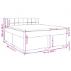 vidaXL Posteľný rám boxspring s matracom krémový 180x200 cm látka - Krémová - 206317-139950