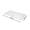 Aquatek SMC 140 x 80 cm SMC140X80 (Sprchová vanička z tvrdeného polyméru + ORIGINÁL SIFÓN)
