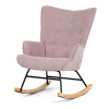 Autronic, Hojdacie kreslo, ružová látka, masív kaučukovník, AK-371 PINK2