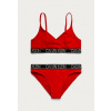 Detské plavky - Calvin Klein Two -kus outfit 12 červená (Calvin Klein Swimsuit Girls 12-14 Zei)