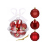 SPRINGOS Vianočné banky červené mix - 3cm, sada 12ks v darčekovom balení