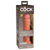 King Cock Elite 8 - prísavkový dildo (20cm) - tmavá prírodná farba