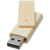 Bambusový USB flash disk s kapacitou 4 GB Rotate, biela