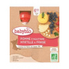 BABYBIO Kapsička jablko, čučoriedky, jahody (4x 90 g) - ovocný príkrm