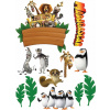 CUKROVÁ TLAČ jedlý obrázok na tortu Cukrová hmota MADAGASKAR LEW ALEX + TEXT #5