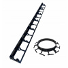 Záhradný obrubník plast 100,01 cm x 4,5 cm čierny