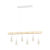 Luster Eglo 43705 TOWNSHEND 6xE27 60 W biely/hnedý