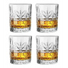 HOMEWARE Poháre na whisky brúsené súprava 4 ks 230 ml