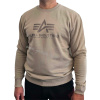Alpha Industries mikina pánska bez kapucne Basic Sweater CARBON vintage sand Veľkosť: S, Farba: hnedá, piesková
