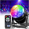 SVETELNÝ PROJEKTOR 7 FARIEB PROJEKTOR HVIEZD GUĽA DISCO LED RGB + DIAĽKOVÝ OVLÁDAČ