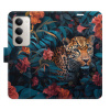 Flip pouzdro iSaprio - Xiaomi Redmi 15 - Flower Jaguar 02 s kapsičkami na karty (Flipové knížkové pouzdro, obal, kryt iSaprio s přihrádkami na karty a motivem)