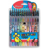 Fixy MAPED Color Peps Monster, 12 farieb + 15 ks pasteliek (984718)