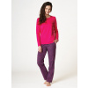 Dámske dlhé bavlnené pyžamo Key Magenta XL Ružová