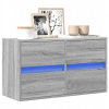 VidaXL Nástenná TV skrinka s LED, sivý dub sonoma, 80x31x45 cm
