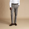 Charles Tyrwhitt Smart Stretch Texture Pants — Mocha - Classic fit | 32 | 40