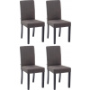 Design-Shop Inn látka nohy čierne Tmavo sivá 4 ks