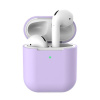 Ochranné puzdro na Apple Airpods 1,2 silikónové hladké Farva: Fialové svetlá