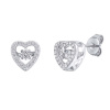Silvego Strieborné náušnice Azalea s čírym tancujúcim Brilliance Zirconia MW02035EW