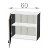 Casarredo CRAFT skrinka nad digestor 60, W6057, dub Sonoma/grafit