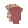 2-Pack detské body zo 100% bavlny s krátkym rukávom Rose Brown Mikk-Line 100906 Veľkosť: 92
