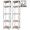 Regál Racks, kovový, MDF, 5 políc, 1800x400x400 mm, bal. 2ks