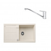 SET663 - Gránitový drez Blanco Metra XL 6 S biela soft + Kuchynská batéria Rosan King JA381001 chróm