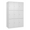 Skriňa uzamykateľná C+P Cabo-Plus, 3 oddelenia, 1200 x 500 x 1850 mm, biela