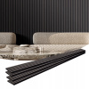 Panely Akustyczne 4Szt 240x20x2,1CM Panele Ścienne Czarny Do Domu Biura
