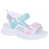 Biele letné dievčenské vonkajšie sandále s hrubšou podrážkou WOJTYLKO 32