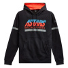 ALPINESTARS mikina CLUB HOODIE, ALPINESTARS (černá/červená/modrá/šedá) - 2XL