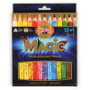 Pastelky, trojhranné, viacfarebná tuha, 12 + 1 ks, MAGIC 3408, KOH-I-NOOR