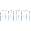 Reťaz MagicHome Vianoce Icicle, 12x LED studená biela, 12 cencúľov, 3xAA, IP44, exteriér, osvetlenie, L-2,20 m