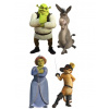 CUKROVÁ TLAČ jedlý obrázok na tortu Cukrová hmota Shrek osol fiona mačka + MENO