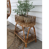 Chic Antique Ratanový antik stolík s dekoračnou obrubou Braide - 52*26*60cm - Chic Antique