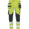 CERVA NEURUM NORDICS HV FL / Reflexné nohavice do pása - čierna / žltá 62