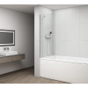 Polysan Fisa - Vaňová zástena 60x150 cm, chróm/číre sklo FS1062-C