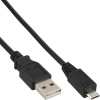 Kábel USB 2.0 A-MICRO-B M/M 0.3m, High Speed, čierny