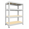 Kovový regál Biedrax 50 x 120 x 90 cm, biely - 4 police MDF