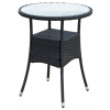 Okrúhly záhradný stolík Alford, 60 cm, čierny