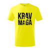 Nápis Krav Maga - Tričko detské bavlnené - 158 cm/12 rokov ( Citrónová )