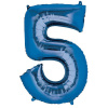 Fóliový balónik modrý číslo 106 cm Typ: 5