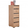 Carryhome KOMODA, antracitová, farba duba, 40/120/48 cm - Obývacie zostavy - 000003003306