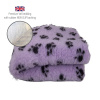 DRYBED Premium Vet Bed Small Paws fialový + čierne labky 100 x 75 cm